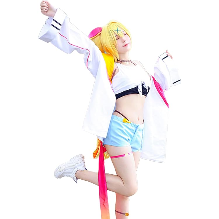 Amazon.co.jp: コスプレウィッグ 星川（ほしかわ） サラ ゴールド 耐熱